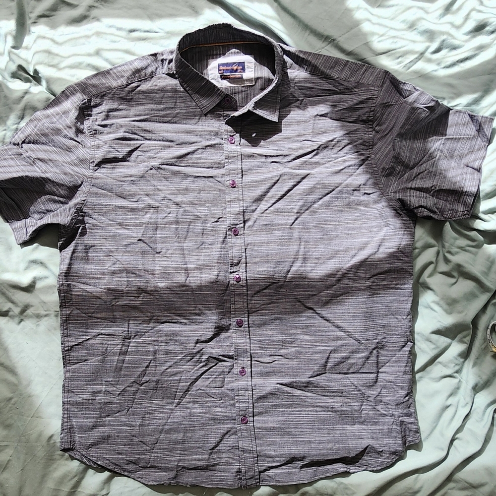 Gentlemen's Men's Gray Short Sleeve Shirt